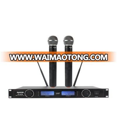 RC-U6700 Dual Channels Karaoke UHF wireless Microphone system for sennheiser studio microphone