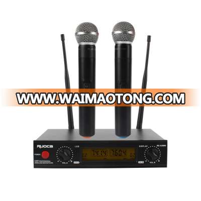 Manufacturer uhf wireless karaoke ktv microphone professional karoke handheld lapel collar headset mic